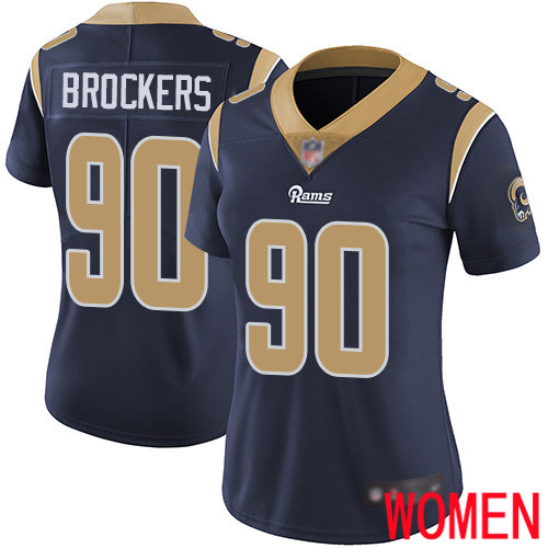 Los Angeles Rams Limited Navy Blue Women Michael Brockers Home Jersey NFL Football 90 Vapor Untouchable